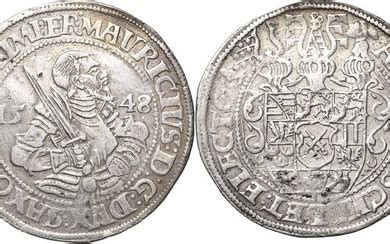 Sachsen Kurlinie Ab 1547 Albertiner Moritz 1547 1553 Pfennig