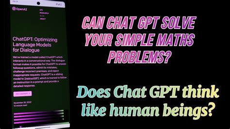 Can Chat Gpt Solve Your Simple Maths Problems Chatgpt Youtube