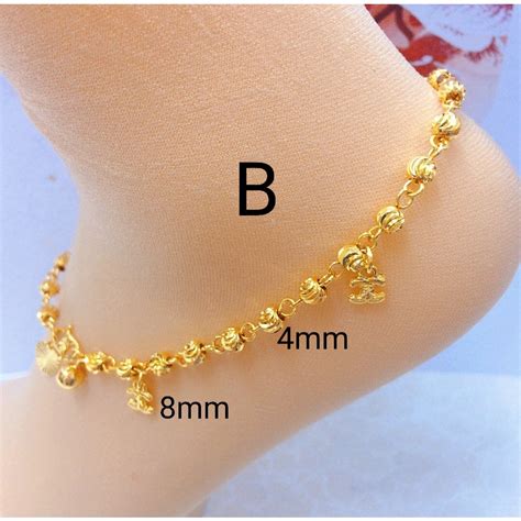 FREE COP 916 A02 EMAS BANGKOK ADULT ANKLET GELANG KAKI RANTAI KAKI