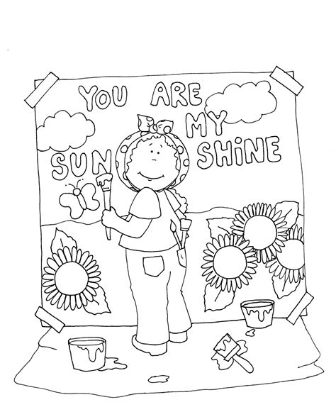 You Are My Sunshine Coloring Page at GetColorings.com | Free printable ...