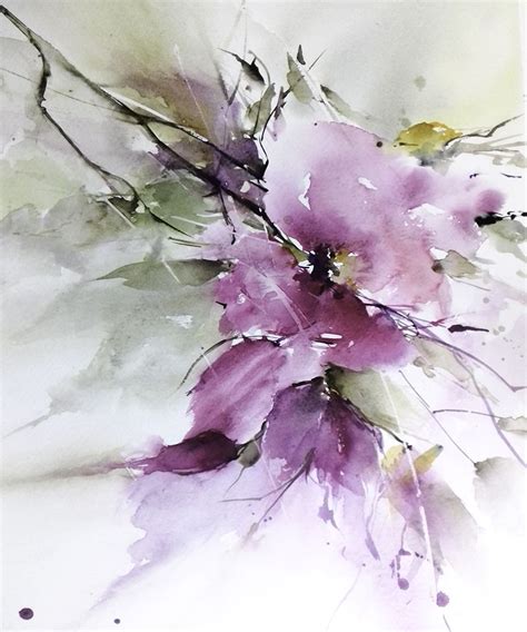 aquarel Watercolor Flowers Paintings, Watercolor Wallpaper, Watercolor Cards, Abstract Flowers ...