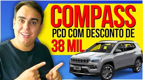 FANTÁSTICO JEEP COMPASS PCD DESCONTO DE 38 MIL carros pcd auto