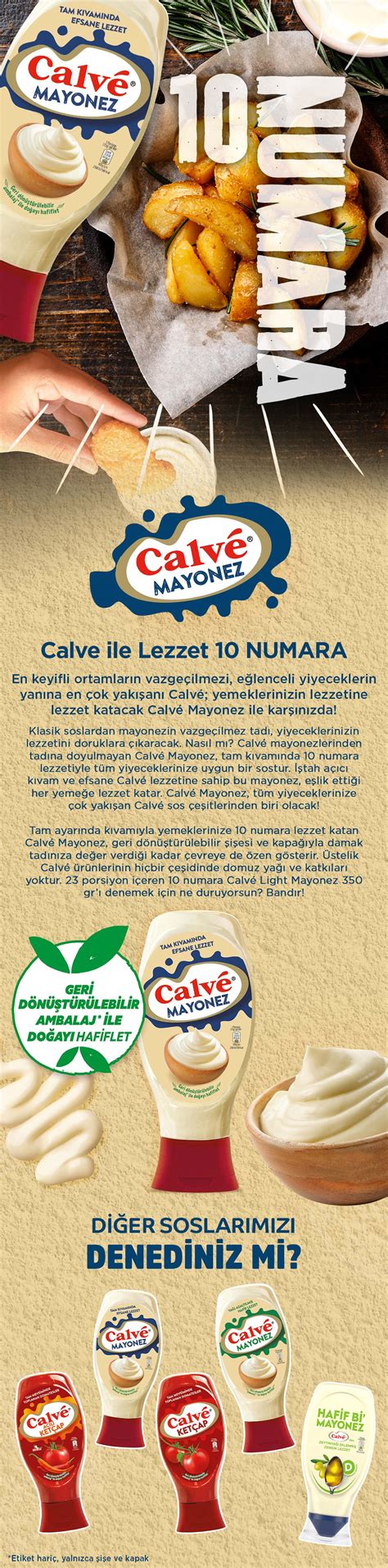 Calve Mayonez Tam Kıvamında Efsane Lezzet 540 g Fiyatı