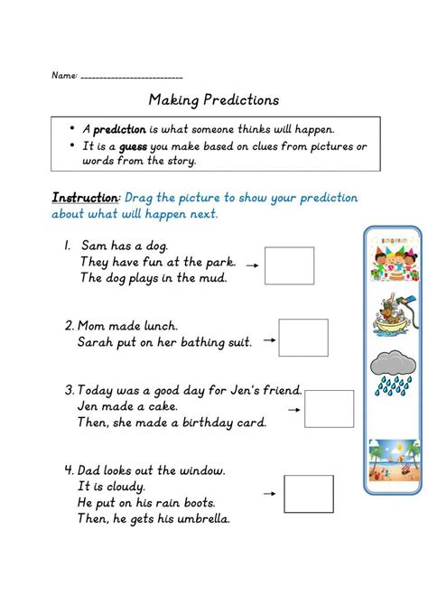 Making Predictions Worksheets For Nd Grade On Quizizz Free