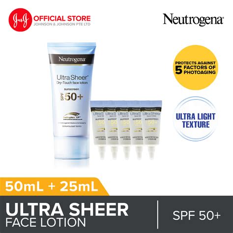 Neutrogena Ultra Sheer Face Lotion Spf 50 For Sun Protection 50ml