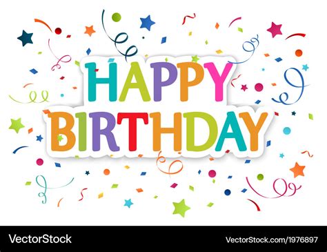 Happy Birthday Greetings Royalty Free Vector Image