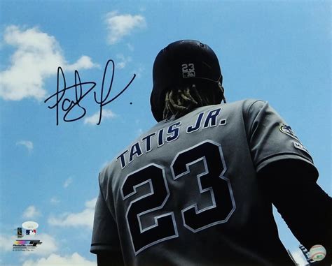 Fernando Tatis Jr Autographed San Diego Padres 16x20 Pf Photo Back Of