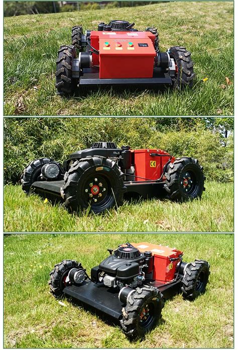 Joyance New Robot Lawn Mower With 4 Wheels High Quality Gasoline Remote Control Mini Lawn Mower