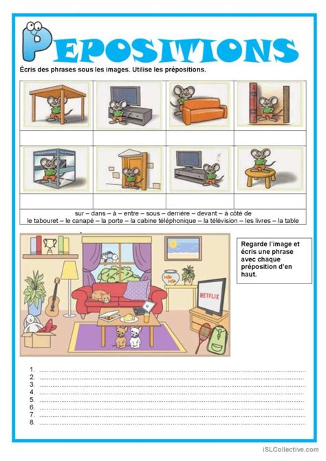 Prépositions Français Fle Fiches Pedagogiques Pdf And Doc