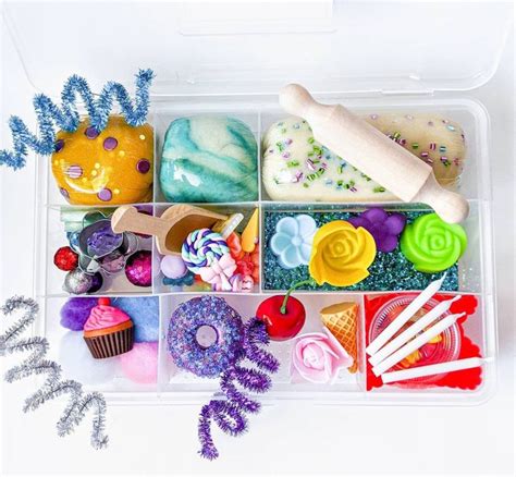 Sweets And Treats Playdough Kit Sensory Bin Pretend Play Open Ended