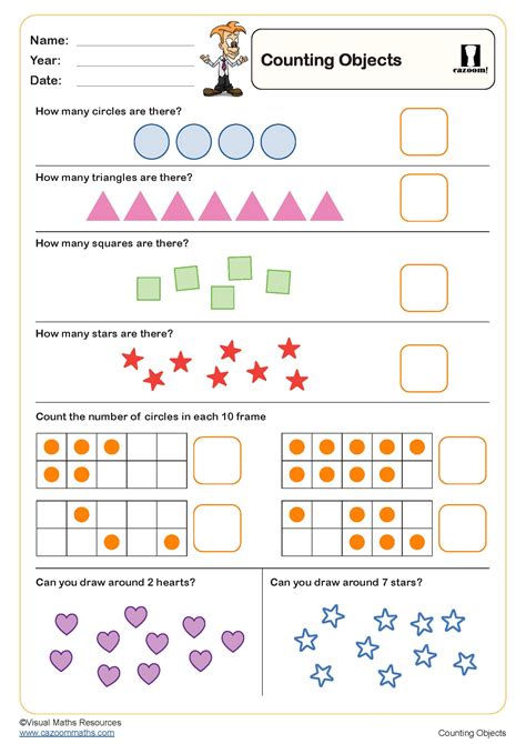 Counting Objects Worksheet Key Stage 1 Pdf Number Worksheets