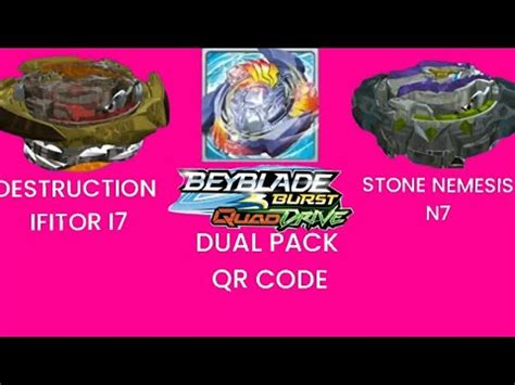 DUAL PACK DESTRUCTION IFRITOR I7 STONE NEMESIS N7 QR CODE BEYBLADE