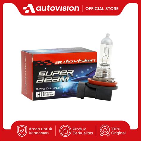 Jual Superbeam Autovision H11 Crystal Clear 12V 100W Shopee Indonesia