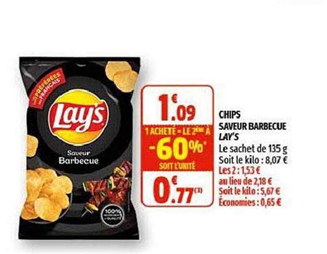 Promo Chips Saveur Barbecue Lay S Chez Coccinelle Express