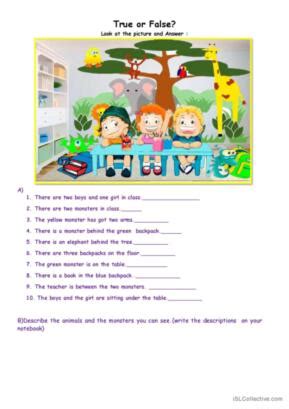 True Or False English Esl Worksheets Pdf Doc