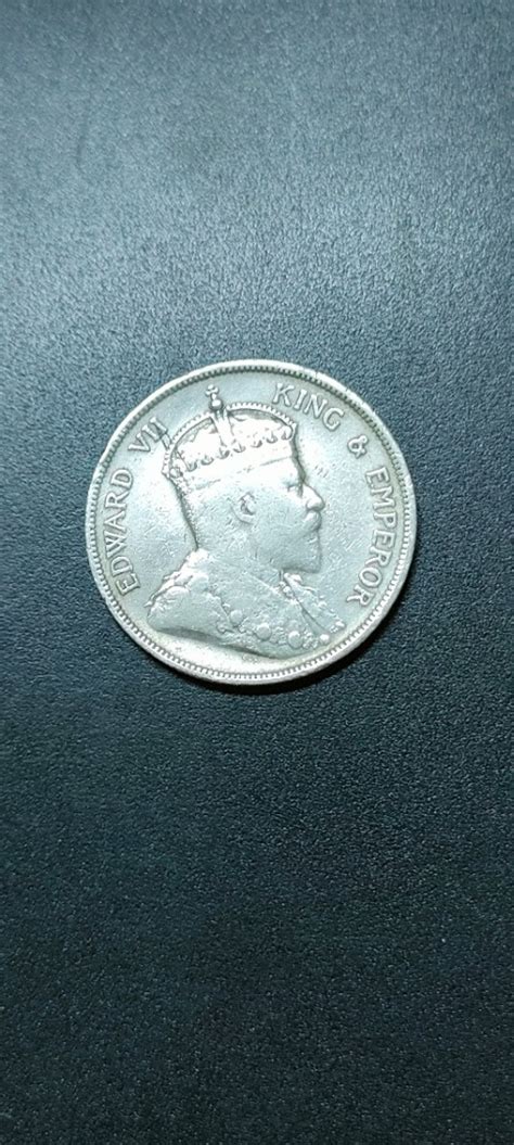 Straits Settlement King Edward VII 50 Cent Silver Coin 1907 Hobbies