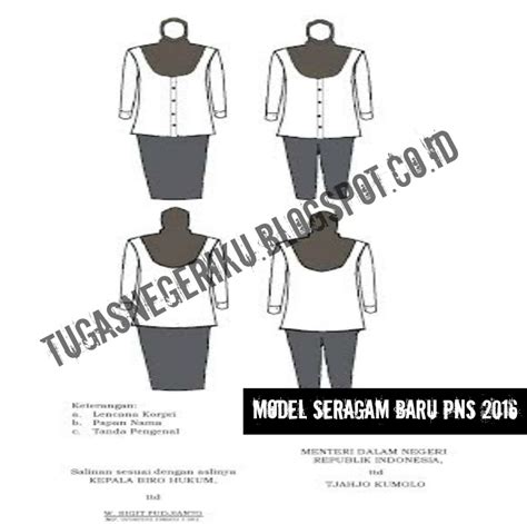 Info Lengkap Seragam Baru Pns Menurut Permendagri Nomor 6 Tahun 2016