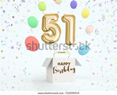 Happy Birthday 51 Years Anniversary Joy Stock Illustration 722098954 ...