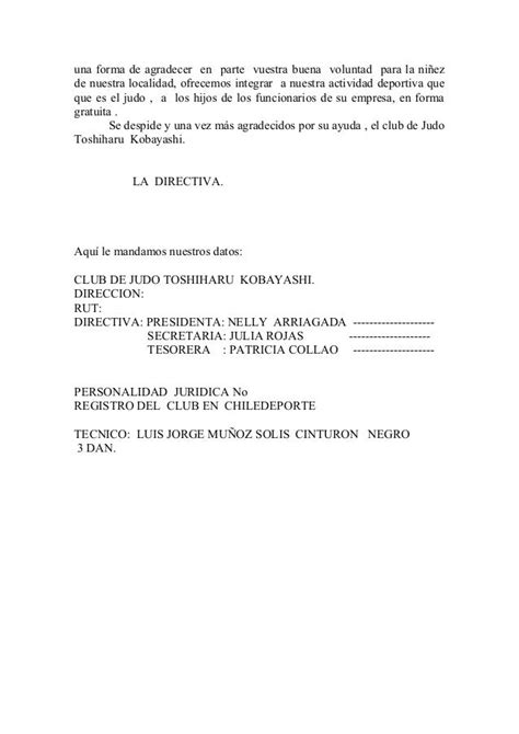 Carta Para Pedir Patrocinio Deportivo A Una Empresa