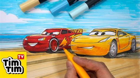 How To Draw Lightning Mcqueen Cars Off