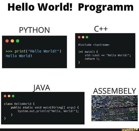 Hello World Programm Python World Hello World Include Int Main