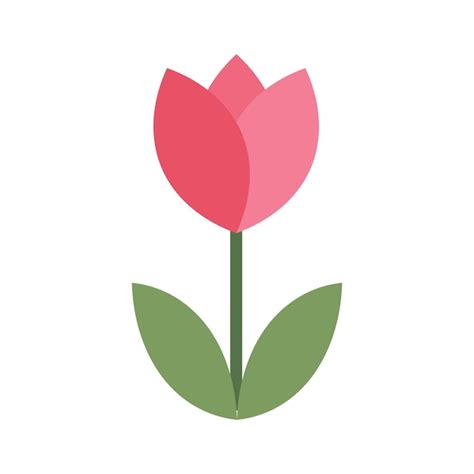 Vector De Ilustraci N De Icono De Flor De Tulip N Rosa Vector Premium