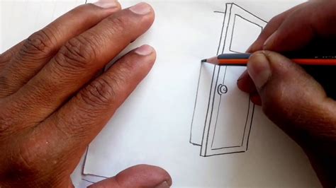 Como Dibujar Una PUERTA ENTRE ABIERTA Facilmente A Pulso How To Draw