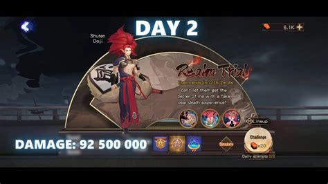 Onmyoji Global Illusion Boss Trial Shuten Doji Day Youtube