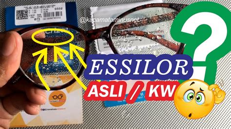 Cara Mengetahui Lensa Essilor Asli Atau Palsu KW Essilor Blue UV