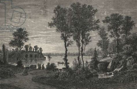 Image Of Le Lac De Gravelle Dans Le Bois De Vincennes Engraving By