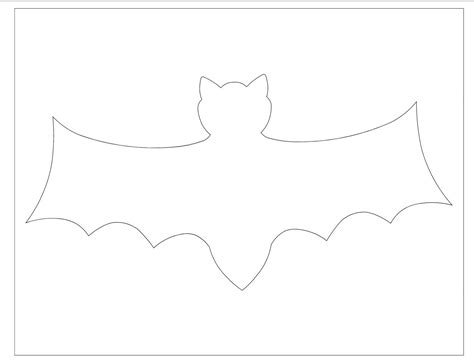 Halloween bat template party invitations bat outline stencil | Bat ...