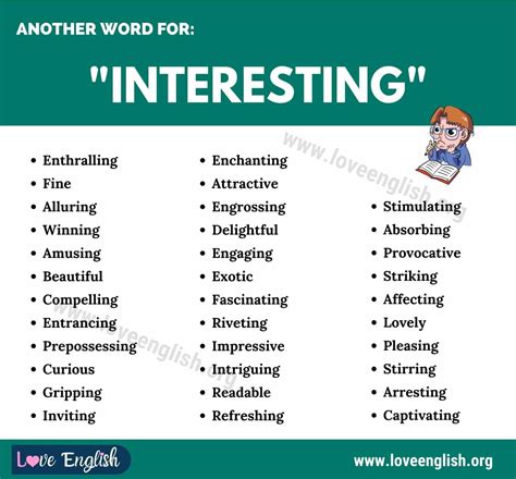 Another Word For Interesting 35 Synonyms For Interesting In English