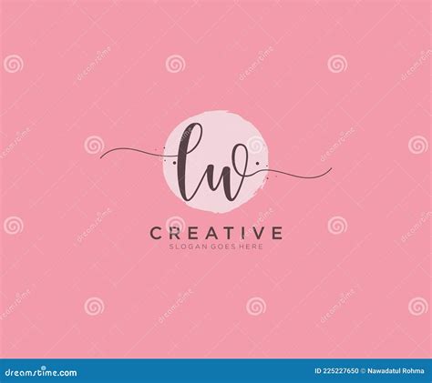 Initial Lw Feminine Logo Beauty Monogram And Elegant Logo Design