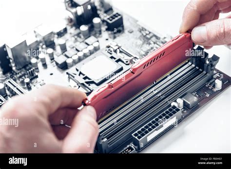Computer memory installation Stock Photo - Alamy