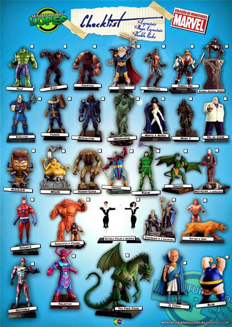 Checklist Miniaturas Marvel Eaglemoss Miniaturas Marvel Poster