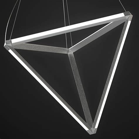 A Suspended Light Fixture In The Shape Of A Diamond On A Black