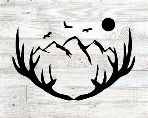 Deer Antler Silhouette