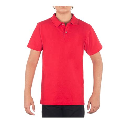 Playera Cotton Trends Talla 16EG Polo Rojo Walmart