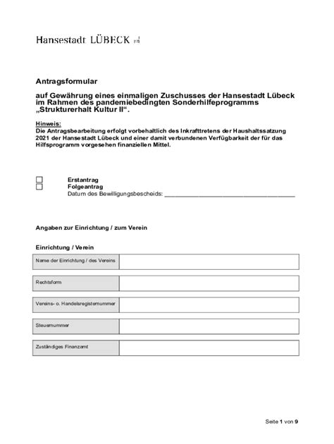 Ausf Llbar Online Antragsformular Auf Gewhrung Eines Fax Email