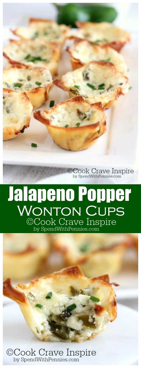 Jalapeño Popper Wonton Cups Spend With Pennies Yummy Appetizers