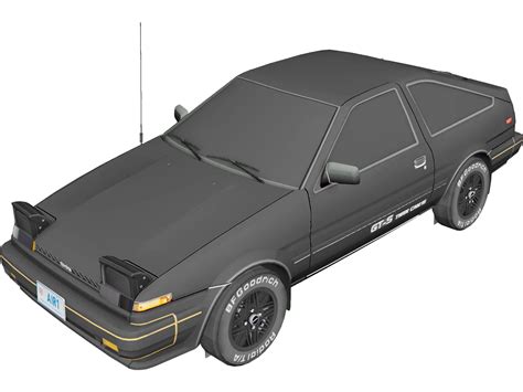 Toyota Sprinter Ae86 Trueno 3d Model 55 Off