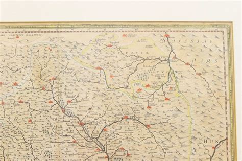 Lot Vintage Map Of Moravia Marchionatus Moraviae Hondius