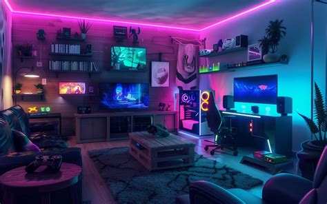1680x1050 Resolution Gaming Room Neon HD Gamer's Paradise 1680x1050 ...