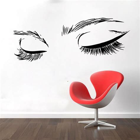 Amazon Eyelash Decals Wall Decal Window Sticker Beauty Salon Woman