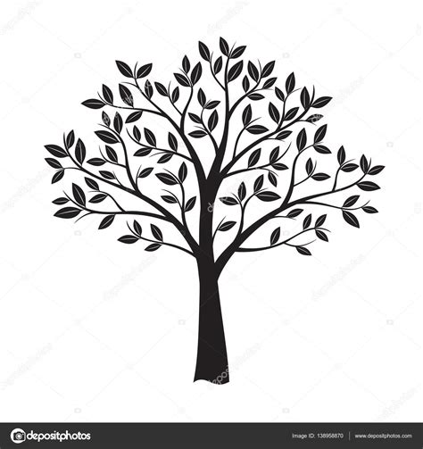 Black Tree And Leafs Vector Illustration Stock Vector By ©rolandtopor 138958870