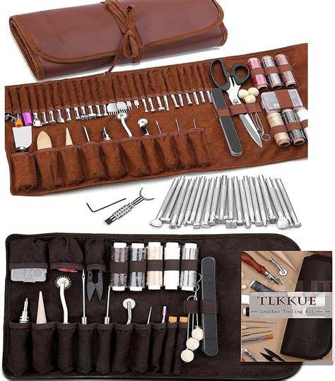 Amazon Tlkkue Leather Craft Tools Sets Leather Working Tools Kit