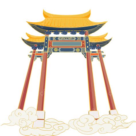 Ancient Gate Clipart Transparent PNG Hd Hand Painted Ancient Gate