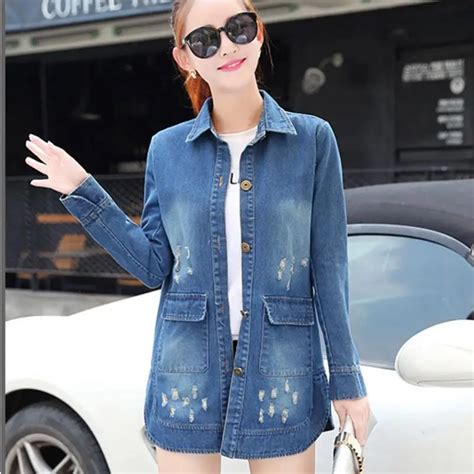 New Denim Jacket Women Single Breasted Jacket Women Long Sleeve Slim Jeans Jackets In Basic