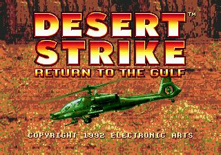 Desert Strike Return To The Gulf Sega Genesis Online Game