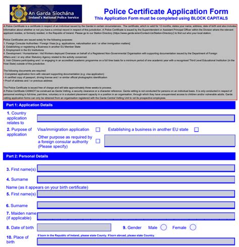 How To Apply And Obtain Police Clearance Certificate In Ireland Police